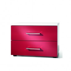 Glossy bedside cabinet