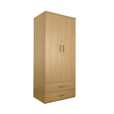 Classic double wardrobe with drawers